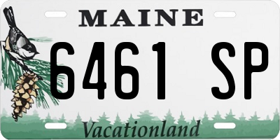 ME license plate 6461SP