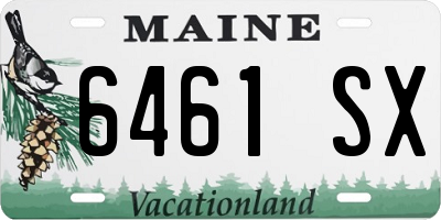 ME license plate 6461SX