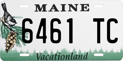 ME license plate 6461TC