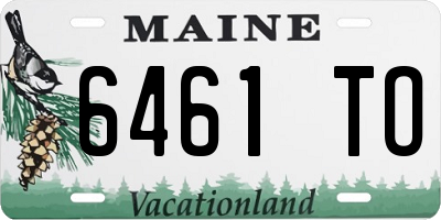 ME license plate 6461TO