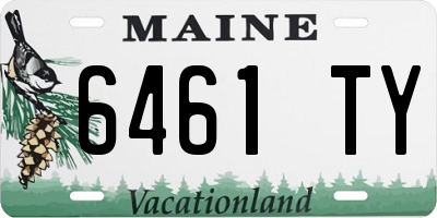 ME license plate 6461TY