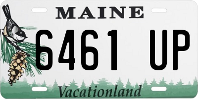 ME license plate 6461UP