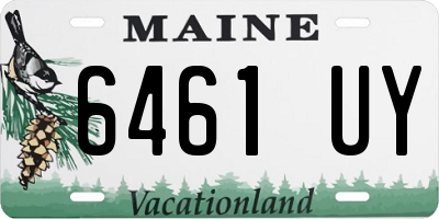 ME license plate 6461UY