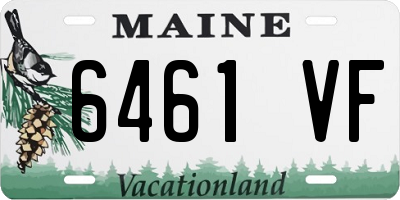 ME license plate 6461VF