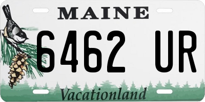 ME license plate 6462UR