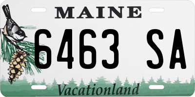 ME license plate 6463SA