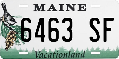 ME license plate 6463SF