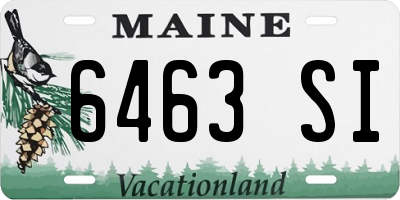 ME license plate 6463SI