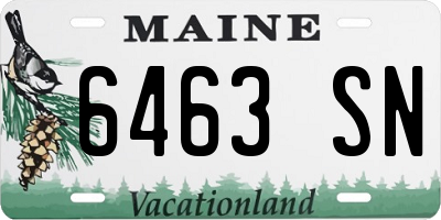 ME license plate 6463SN