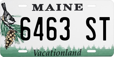 ME license plate 6463ST