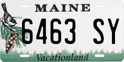 ME license plate 6463SY