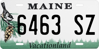 ME license plate 6463SZ
