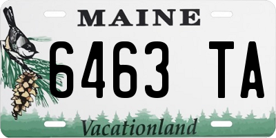 ME license plate 6463TA