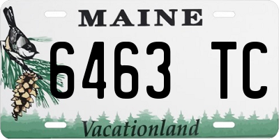 ME license plate 6463TC