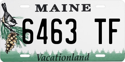 ME license plate 6463TF