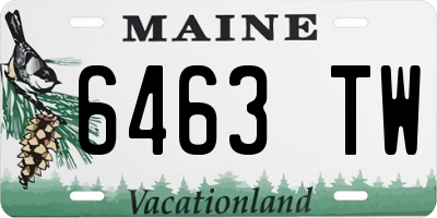 ME license plate 6463TW
