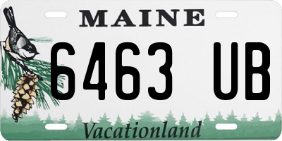 ME license plate 6463UB