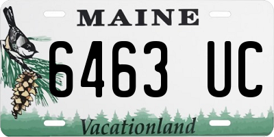 ME license plate 6463UC