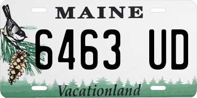 ME license plate 6463UD