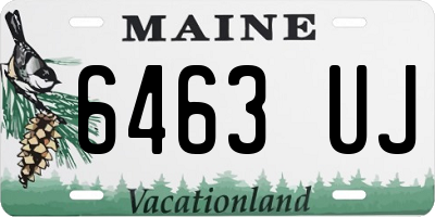 ME license plate 6463UJ