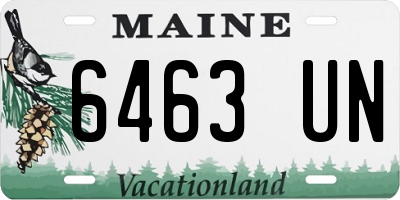ME license plate 6463UN