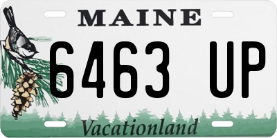 ME license plate 6463UP