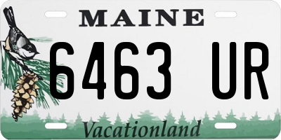 ME license plate 6463UR