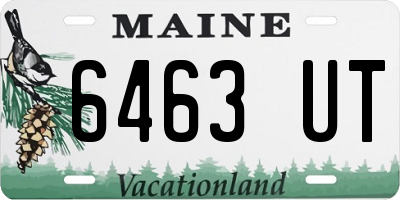 ME license plate 6463UT