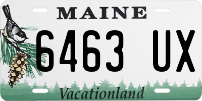 ME license plate 6463UX
