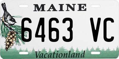 ME license plate 6463VC
