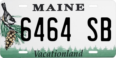 ME license plate 6464SB