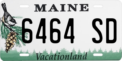 ME license plate 6464SD