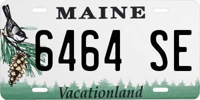 ME license plate 6464SE