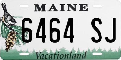 ME license plate 6464SJ