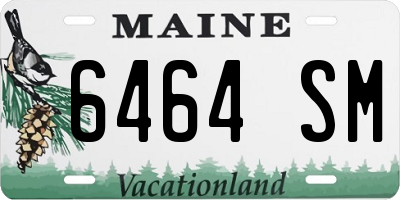 ME license plate 6464SM