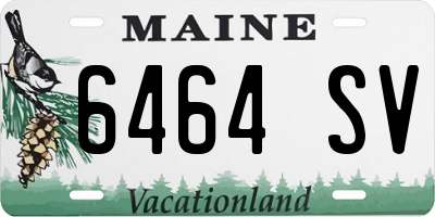 ME license plate 6464SV