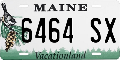 ME license plate 6464SX