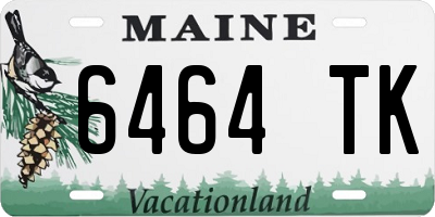 ME license plate 6464TK