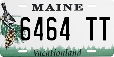 ME license plate 6464TT