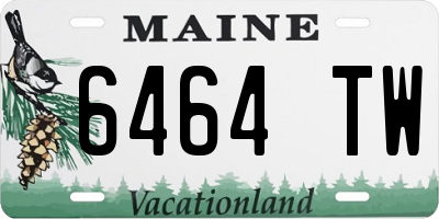 ME license plate 6464TW