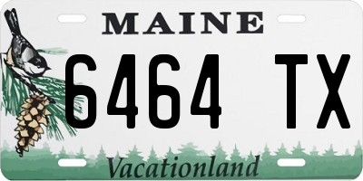 ME license plate 6464TX