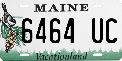 ME license plate 6464UC