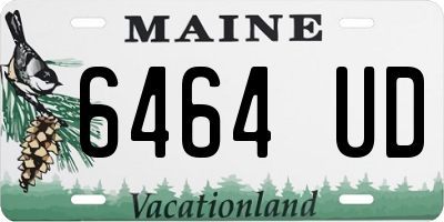 ME license plate 6464UD