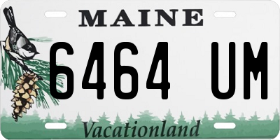 ME license plate 6464UM