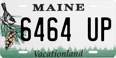 ME license plate 6464UP