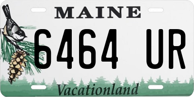 ME license plate 6464UR