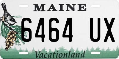 ME license plate 6464UX