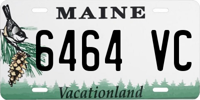 ME license plate 6464VC