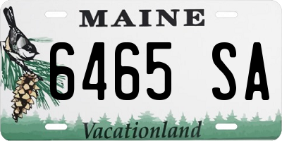 ME license plate 6465SA