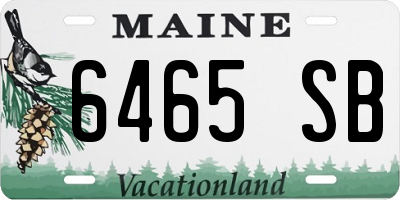 ME license plate 6465SB